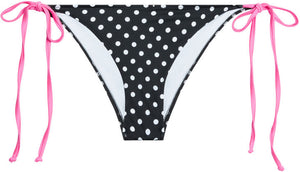 Black Polka Dot & Pink Classic Scrunch Bottom