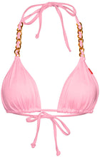 Load image into Gallery viewer, Baby Pink Triangle Bikini On a Chain Top
