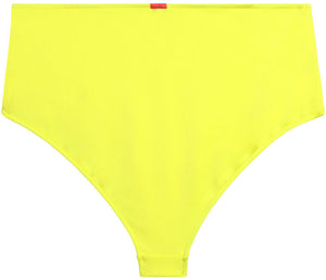 Neon Yellow High Waist Bikini Bottom