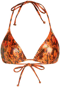 Orange Python Triangle Top