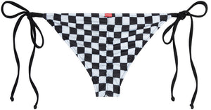 Black & White Checkered Classic Scrunch Bottom