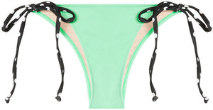 Mint & Black Polka Dot Micro Scrunch Bottom