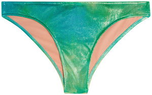 Blue Green Tie Dye  Shimmer Banded Classic Scrunch Bottom