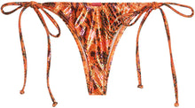 Load image into Gallery viewer, Orange Python Brazilian Thong Bottom
