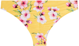 Yellow Cherry Blossom Banded Classic Scrunch Bottom