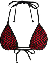 Load image into Gallery viewer, Red &amp; Black Mesh Triangle Top
