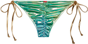 Blue Green Tie Dye Shimmer Classic Scrunch Bottom