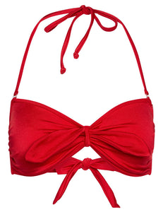 Red Bandeau Bikini Top