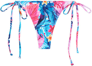 Pink Tropical Indigo Brazilian Thong Bottom