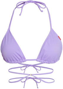 Lilac Strappy Triangle Bikini Top