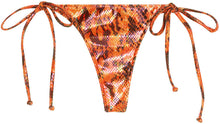 Load image into Gallery viewer, Orange Python Brazilian Thong Bottom
