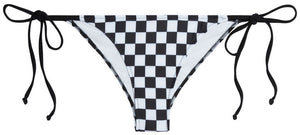 Black & White Checkered Classic Scrunch Bottom