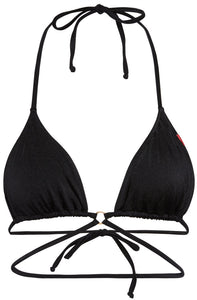 Black Center Loop Wrap Around Bikini Top