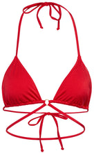 Load image into Gallery viewer, Red Center Loop Wrap Around Bikini Top
