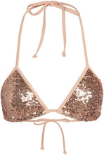 Load image into Gallery viewer, Champagne Sequin Triangle Top
