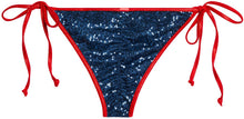 Load image into Gallery viewer, Red Shimmer &amp; Navy Blue Sequin Classic Scrunch Bottom
