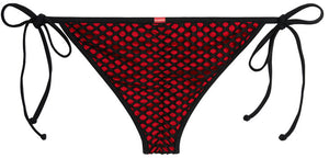 Red & Black Mesh Classic Scrunch Bottom