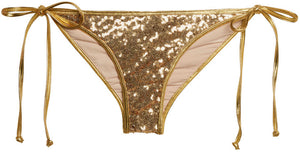 Gold Sequin Classic Scrunch Bottom