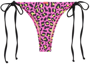 Neon Pink Leopard Brazilian Thong Bottom