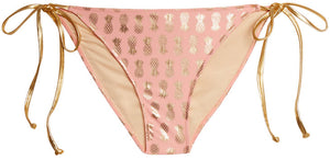 Blush & Gold Pineapple Full Coverage Scrunch Bottom