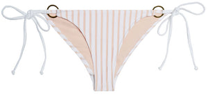 White Sheer Obsession Classic Scrunch Bottom w/ Gold Loop Accents