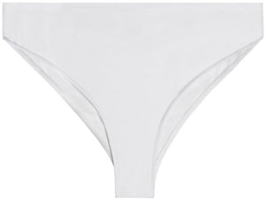 White Full Coverage Mid-Rise Scrunch Banded Bottom