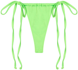 Neon Green G-String Thong Ruched