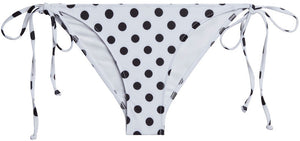 White Polka Dot Classic Scrunch Bottom