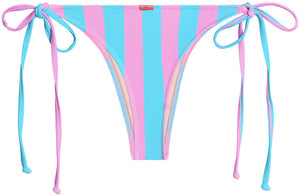 Pink & Blue Stripes Brazilian Thong Bottom