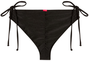 Black Full Coverage Mid-Rise Scrunch Bottom