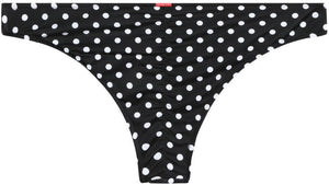 Black Polka Dot Banded Classic Scrunch Bottom