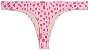 Pink Cheetah Banded Brazilian Thong Bottom