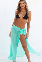 Load image into Gallery viewer, Boulevardier Mint Mesh Wrap Sarong Bikini Cover Up
