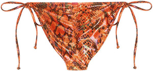 Orange Python Full Coverage Scrunch Bottom