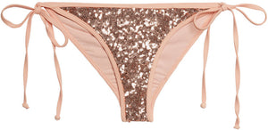 Champagne Sequin Classic Scrunch Bottom