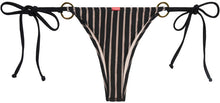 Load image into Gallery viewer, Black Sheer Obsession Brazilian Bottom w/ Gold Loop Accents
