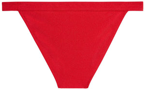 Red Full Coverage Mid-Rise Band Bottom