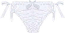 Load image into Gallery viewer, White Classic Bridal Ruffle Lace Bikini Bottom
