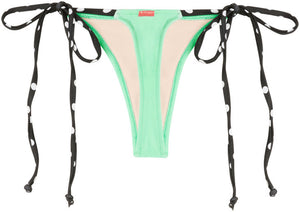 Mint & Black Polka Dot G-String Thong Bottom