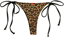 Load image into Gallery viewer, Leopard &amp; Black Brazilian Thong Bottom
