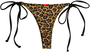 Leopard & Black Brazilian Thong Bottom