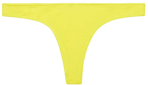 Neon Yellow Banded Brazilian Thong Bottom