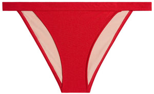 Red Full Coverage Mid-Rise Band Bottom