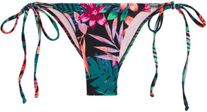 Black Tropical Micro Scrunch Bottom