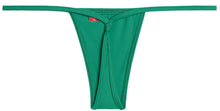 Load image into Gallery viewer, Solid Emerald Y-Back Thong Underwear
