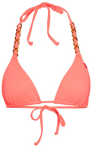 Salmon Triangle Bikini On a Chain Top