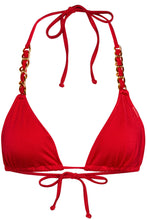 Load image into Gallery viewer, Red Triangle Bikini On a Chain Top
