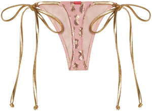 Blush & Gold Pineapple G-String Thong Bottom