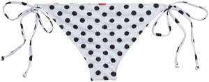 White Polka Dot Classic Scrunch Bottom