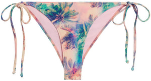 Watercolor Palm Tree Print Classic Scrunch Bikini Bottoms